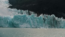 Ice Formations On Glacial Lake Argentino In Los Glaciares National Park, Santa Cruz, Argentina. panning shot