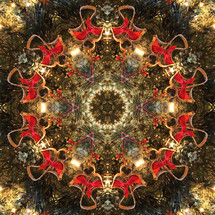angel ornaments - Christmas kaleidoscope lens effect design 