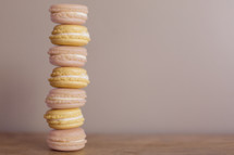 pink and white macarons 