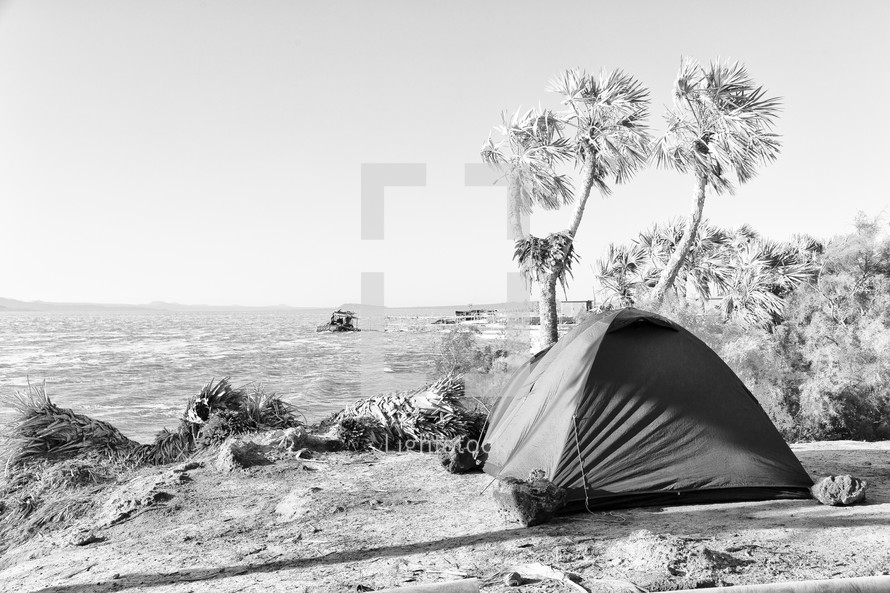 tent in the desert 