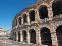 VERONA, ITALY - CIRCA MARCH 2019: Arena di Verona roman amphitheatre