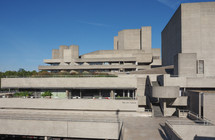 LONDON, UK - SEPTEMBER 28, 2015: The National Theatre designed by Sir Denys Lasdun is a masterpiece of new brutalist architecture