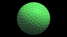 Rotating golf ball. Luma key.
