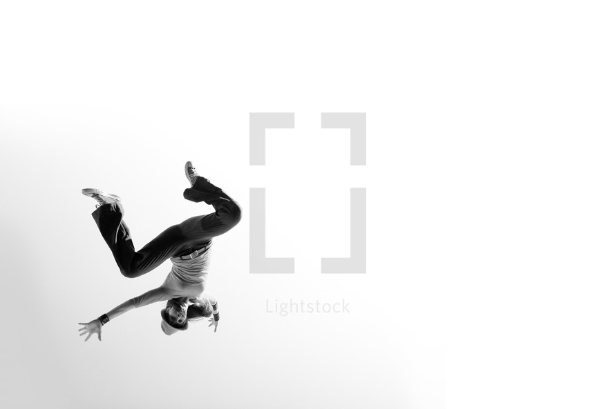 woman flipping in the air
