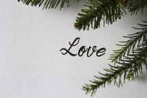 Love and pine branches 