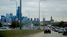 4K City Traffic In Chicago Suburb Driving Transit Rush Hour