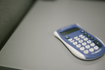 calculator on a desk 