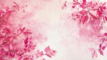 Pink Flowers On White Background For Wedding Invitation
