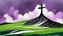 Cross on a Hill Illustration