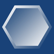 hexagon - blue and white gradient
