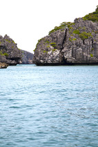 blue water in a bay Thailand 