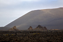 volcanic landscape in Lanzarote, Spain 