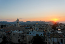 Sunrise over the Mount of Olives.
