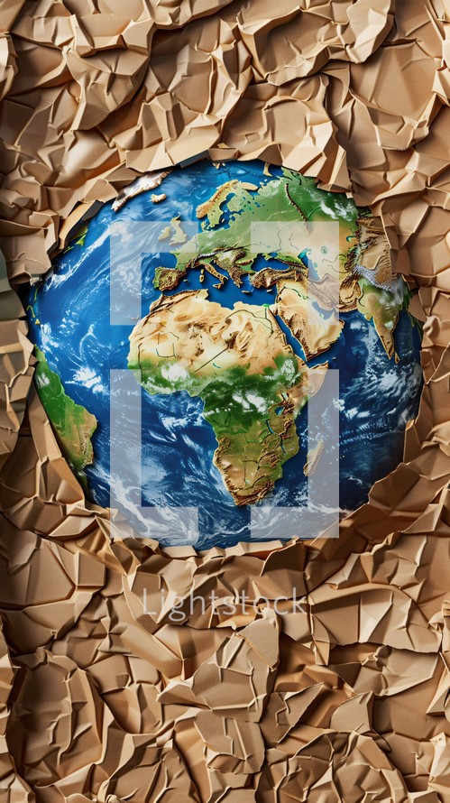 The Earth Smashing A Plate Of Cardboard 