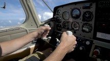 4K Airplane Yolk Cockpit Controls Beachcraft Musketeer Flying