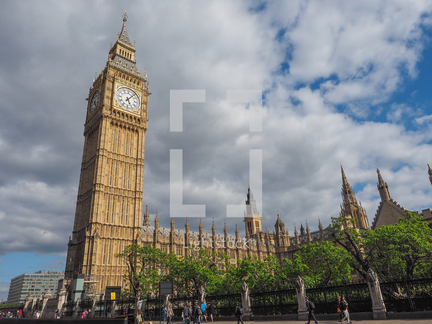 LONDON, UK - JUNE 09, 2015: Tourists in Parliament Square in Westminster