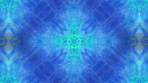 Light blue Kaleidoscope abstract liquid effect, Seamless Loop	