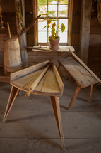 vintage wooden mills in a an old farmhouse 