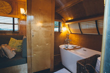 bathtub in a camper 