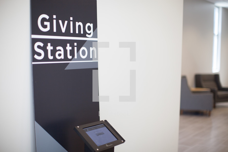 online Giving Station in Harvest Church 