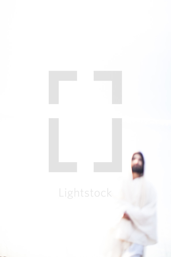 Jesus in white