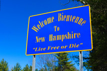 Welcome to New Hampshire sign 