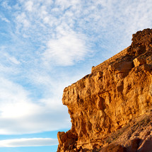 golden cliff in Morocco 