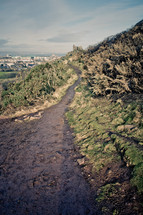 path on a hillside in Edinburgh 