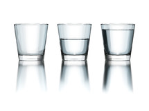 three glasses of water 