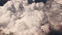 Clouds from above, flyover cloud formation shot