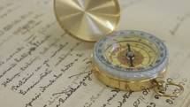 compass and letter 