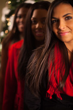 three African American women at Christmas 