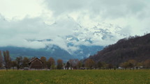 Alps mountain landscape.
