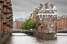 canals and brick buildings 
