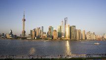 Pudong skyline, from the Bund.
Shanghai.
China. Asia.- editorial use only