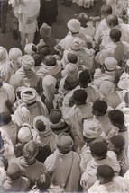 crowds at a celebration at a market in Ethiopia 