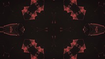 Red Fractal Kaleidoscope Patterns, Changing Form, Seamless Vj Loop	