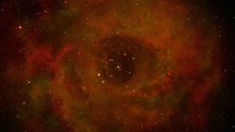 Colorful swirling dust of a nebula in deep space