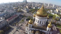 Cathedral of Christ the Saviour with shining domes
