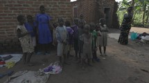 African kids in a village
