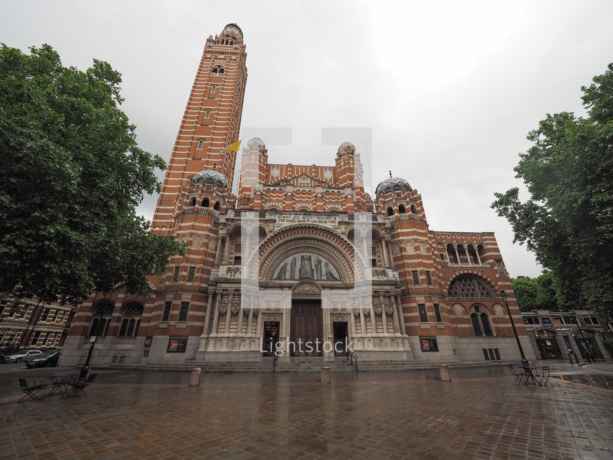LONDON, UK - CIRCA JUNE 2017: Westminster Cathedral catholic church