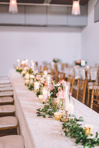 VIP set table at a wedding reception 