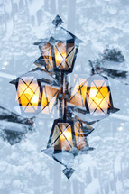 lamp in snow 