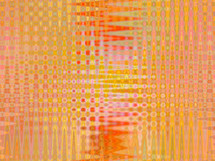 overlapping waves of orange abstract design