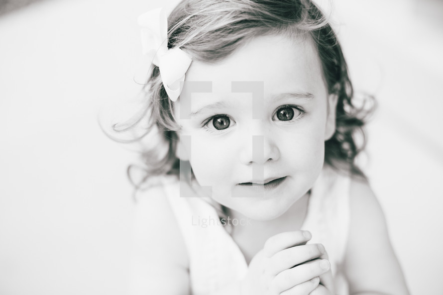 innocent face of a little girl 