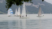 sailboats on a lake in Switzerland 