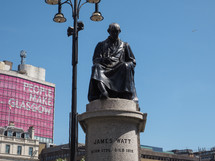 GLASGOW, UK - CIRCA JUNE 2018: James Watt statue in George Square