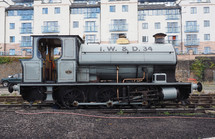 BRISTOL, UK - CIRCA SEPTEMBER 2016: Vintage trains at Bristol Harbour (part of Port of Bristol)