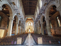 BELFAST, UK - CIRCA JUNE 2018: St Anne Cathedral (aka Belfast Cathedral) church interior