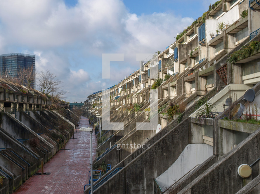LONDON, UK - MARCH 04, 2009: The Alexandra Road estate designed in 1968 by Neave Brown